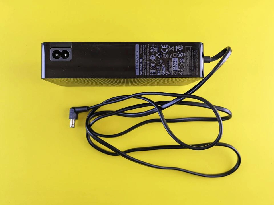 A laptop-style power brick