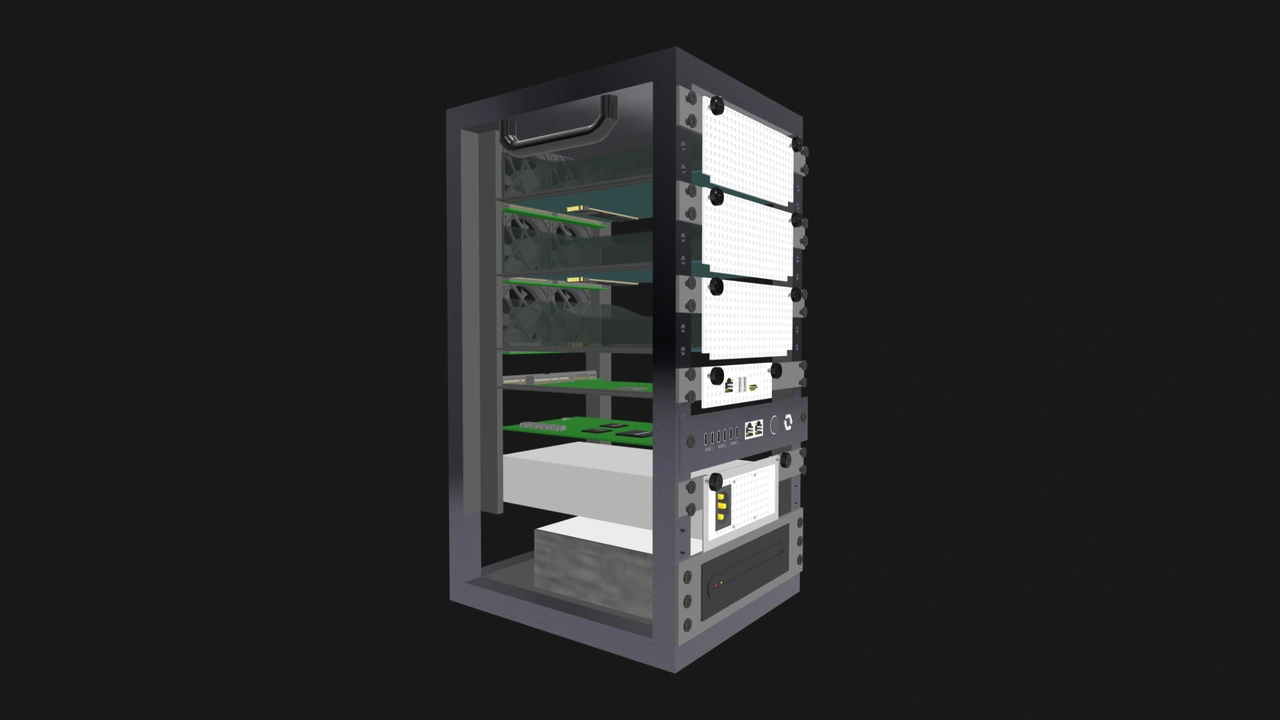Core Enclosure with an internal PSU and a single UPS bay