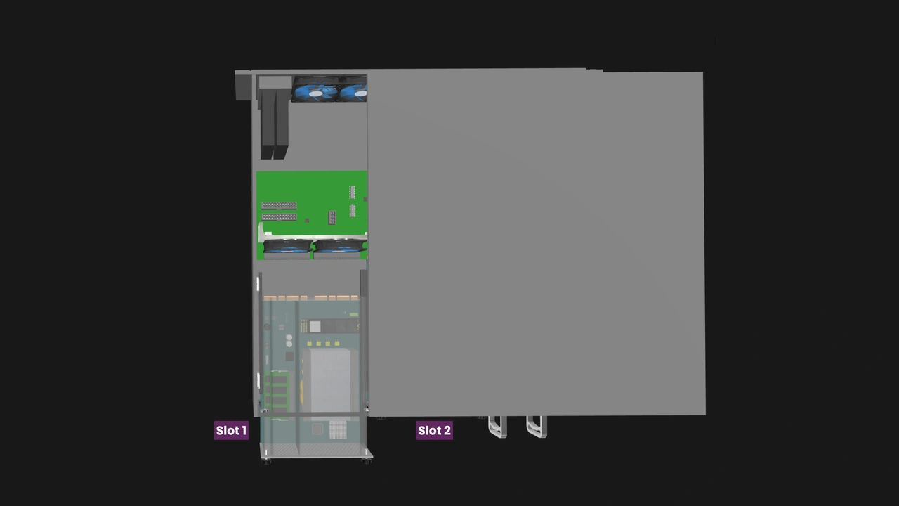 OpenSFF 2U two-slot Enterprise Enclosure concept cross-section