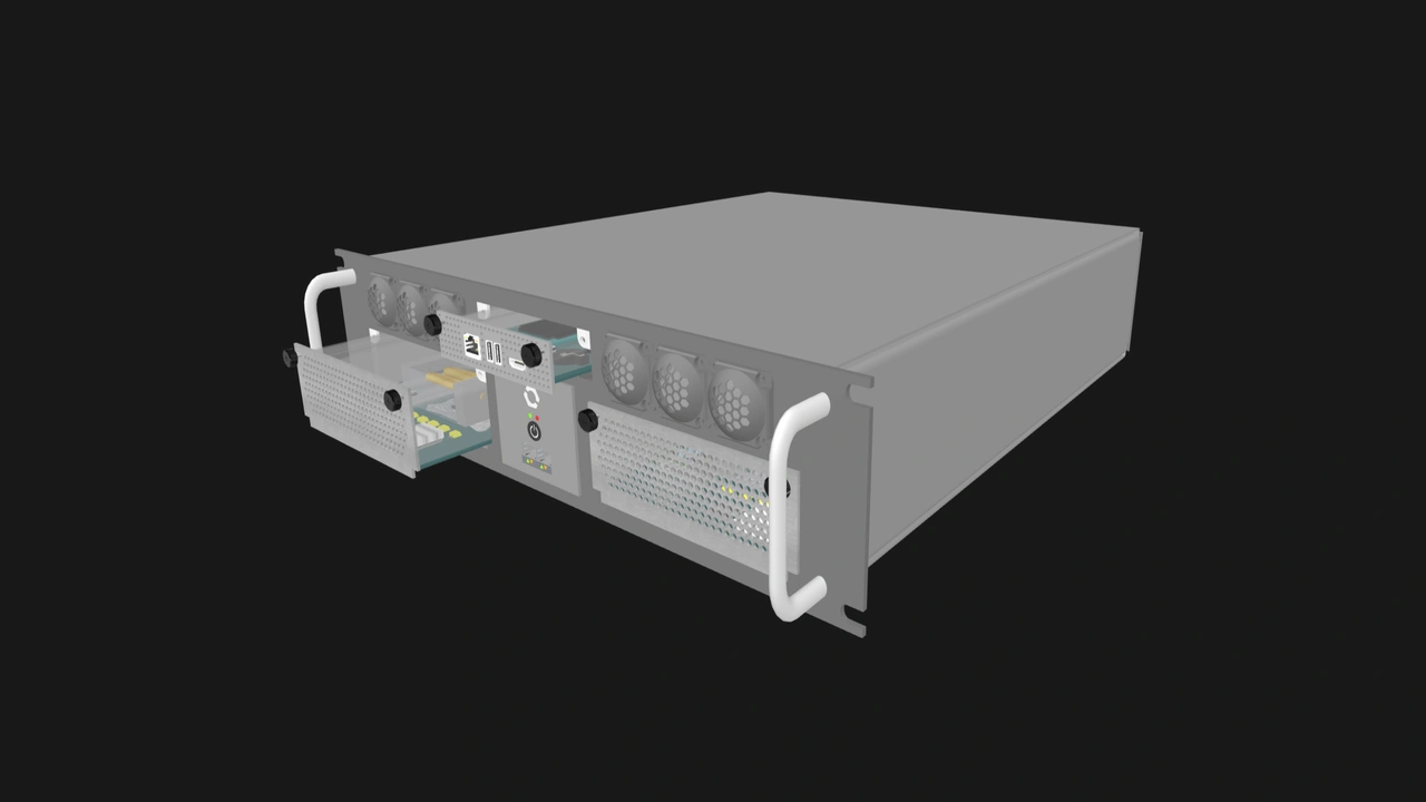 Management Module partially inserted in an Enclosure