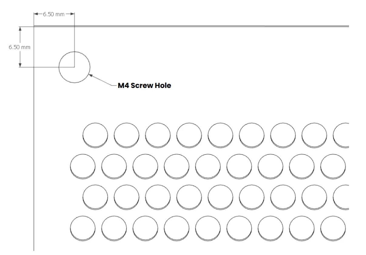 M4 screw hole