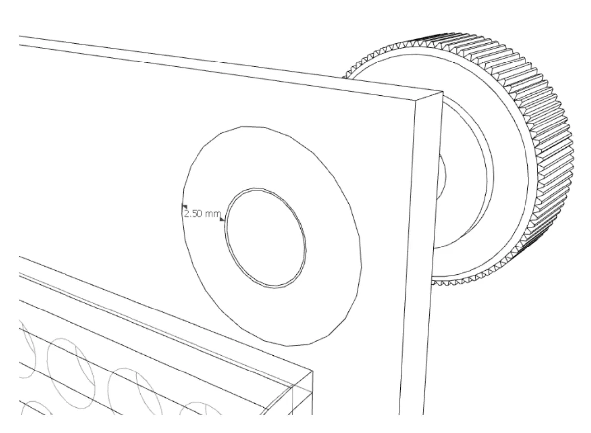 Screw hole clearance